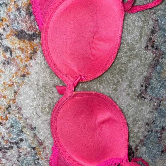 Nice pink laced sexy valentines day bra 👙 sz 32B - Picture 6 of 13